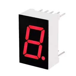 TECHDELIVERS Common Anode 10-Pin 1 Bit 7 Segment 0.56 inch Red LED Display Digital Tube (Pack of 10)-61