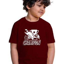 Chombooka Kids Printed Monochrome Pure Cotton T-shirt-19