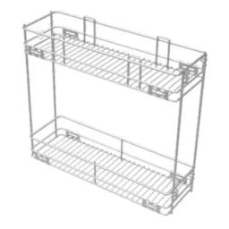Godrej 200x485x430 mm Two Shelf Pull Out Stainless Steel 304 Chrome Finish, 6170-image-15
