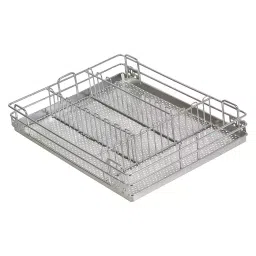 Godrej 495x450x100 mm Perforated Cutlery Basket Stainless Steel Chrome Finish, 3408-picture-49