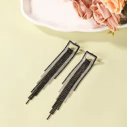 KPOP Silver-Plated Contemporary Drop Earrings-42