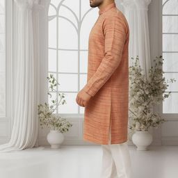 JASHNA Men Regular Kurta with Pyjamas image 3