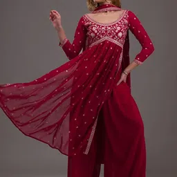Xomantic Fashion Women Georgette Kurta Sets-image-98