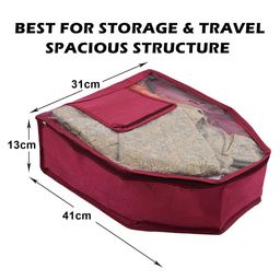 Kuber Industries Maroon Set of 3 Regular Multi-Utility Organisers image 2