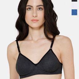 NAIDU HALL Pack Of 3 Full Coverage Non Padded Cotton Everyday Bras With All Day Comfort-19