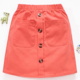Kookie Kids Knee Length Skirt - Orange-image-87