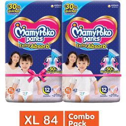 MamyPoko Extra Absorb Pant Style Diapers Extra Large Combo Pack - 84 Pieces-image-60