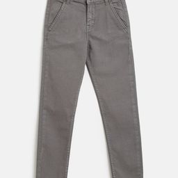 Tales & Stories Solid Slim Fit Button Down Trouser - Grey-image-16
