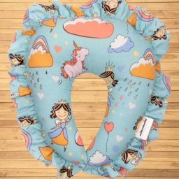 Mittenbooty U shaped Neck Pillow Unicorn Print - Blue-16