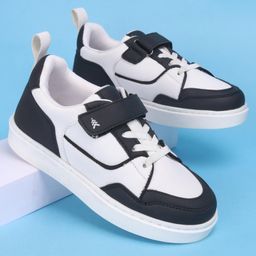 Pine Kids Casual Shoes with Velcro Closure - White & Black-image-104