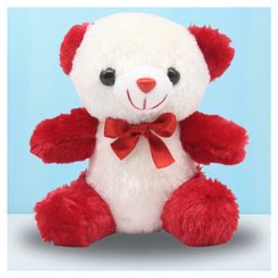 Tickles Cute Prime Teddy Soft Stuffed Plush Animal Toy for Girlfriend Husband Valentines Birthday Gift (Size: 20 cm; Color: Red & White)-image-37
