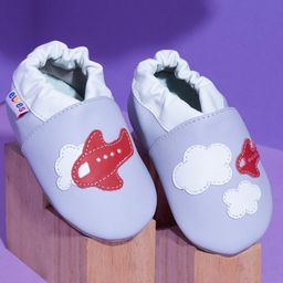 Elves the Shoemakers Aeroplane Designed Booties - Sky Blue-image-10