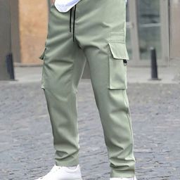 Anlon Men Cotton Cargo Trousers-image-42