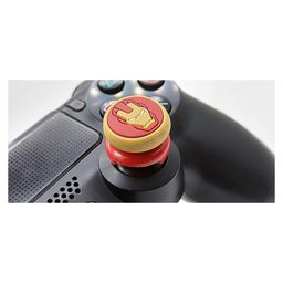 TMG Iron Man Theme Analog Controller Thumbgrips Rocker Supercap FPS Extenders Control Joystick Cap Thumb Grips for PS4 - Red image 3