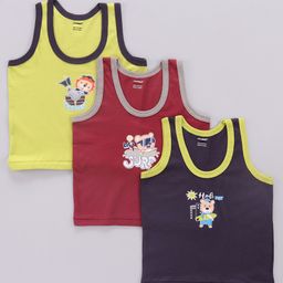 Cucumber Sleeveless Printed Vest Pack of 3 (Color & Print May Vary) image 5