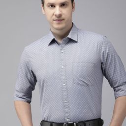 Park Avenue Men Slim Fit Checked Formal Shirt-image-39