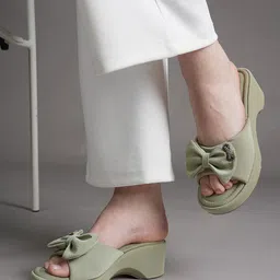 Lavie Textured Wedge Sandals with Bows-36