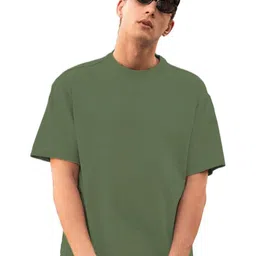 Tantra Round Neck Drop-Shoulder Sleeves Oversized Cotton T-shirt-picture-13