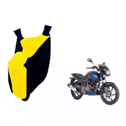 Auto Pearl Waterproof Two Wheeler Cover For Bajaj Pulsar 150 (Yellow & Blue)-image-47