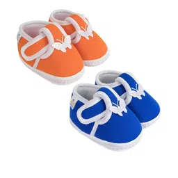NESKA MODA 0 To 6 Month 2 Pair Set Butterfly Velcro Newborn Soft Skin-Friendly Cotton Baby Booties-image-82