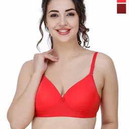 College Girl Pack of 2 Full Coverage T-shirt Cut and Sew Lightly Padded  Bra-image-88