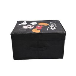 Kuber Industries Set of 2 Black Printed Foldable Wardrobe Organiser Boxes With Lids image 3