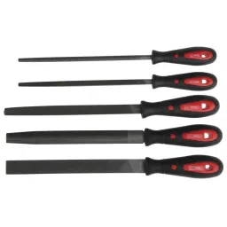 RS PRO 200mm Second Cut Engineers File Set with Soft-Grip Handle, 1611466-13