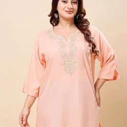 VAAMII Floral Embroidery Straight Kurti-picture-2