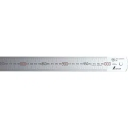 Shinwa Rules Top and Bottom 1 mm Pitch Type Straight Scale Silver, 20721417-21