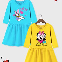 YK Disney Print Fit & Flare Dress-image-63