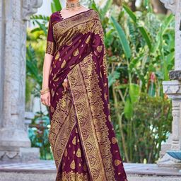 RASVRITI Woven Design Zari Art Silk Banarasi Saree-picture-19