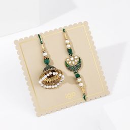IGP Meena And Kundan Bhaiya Bhabhi Beaded Rakhi-image-30