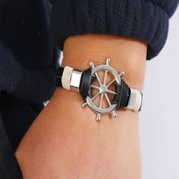 Vientiq Black Leather Bracelet-image-71