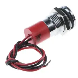 RS PRO Red Panel Mount Indicator 12V DC, Mounting Hole Size 14 mm, Termination Type Lead Wires, IP Rating IP67, Model No 7038926 image 3