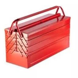 HULK 18 inch 5 Compartment Metal Tool Box Size Red, 18" , CAP: 2.7 KGS-36