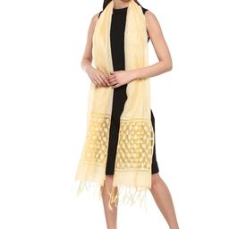 Rhe-Ana Selection of 5 Geometric Woven Design Thread Work Art Silk Dupatta image 5