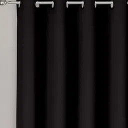 B' Decorlish Black Set of 2 Room Darkening Door Curtain-image-79