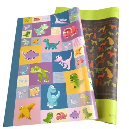eVincE - thoughtful PRESENTations DOGY03DINO04_5X2  Birthday For Kids Adult Girl Boy Him Her Wrap it for Diwali Xmas & All Occasion Assorted Tags along 70 x 50 cms Gift Wrapping Paper (Pack of 10 Piece)-image-67