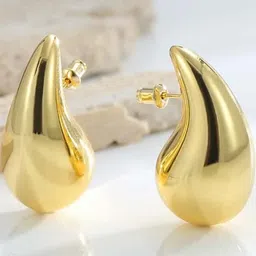 AKISON JEWELS Golden A pair of teardrop stud earing-image-16