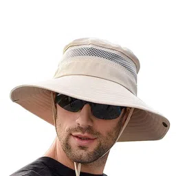 Alexvyan Men Beige Solid Sun Hat-picture-13