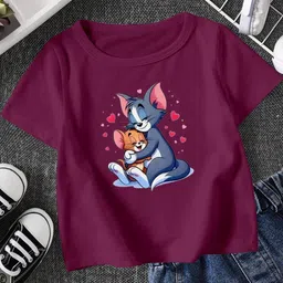 FIONAA TRENDZ Kids Maroon Tshirts-picture-40