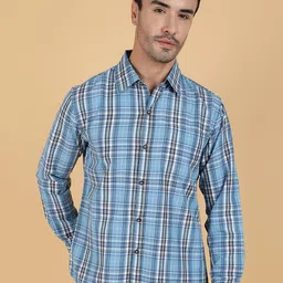 Stylecast X Kotty Comfort Gingham Checked Spread Collar Long Sleeves Casual Shirt-image-69