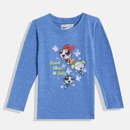 Eteenz Girls Powerpuff Girls Printed Pure Cotton T-shirt-picture-19