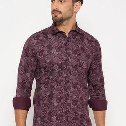 Duke Men Slim Fit Spread Collar Floral Printed Cotton Casual Shirt-image-76
