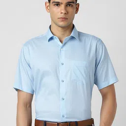 Van Heusen Spread Collar Short Sleeves Formal Shirt-image-87