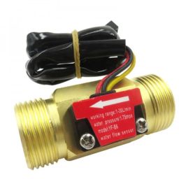 Water Flow Sensor - YF-B6 Flowmeter G3/4 1-30L/min 5-15V Brass-6