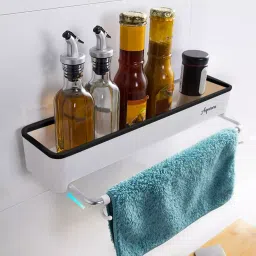 Aquieen White Glossy Finish Stainless Steel Wall Shelf, AQN 275 image 5