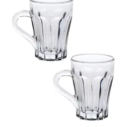 Somil Design & Glass Tea / Coffee Cup with Plate, Set of 2, Clear, 110 Ml-image-35