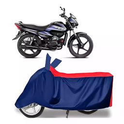 Auto Pearl Polyester Two Wheeler Cover for Hero Splendor NXG (Red Blue)-34