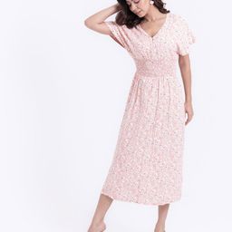 Garvili Floral Print A-Line Midi Dress-image-76